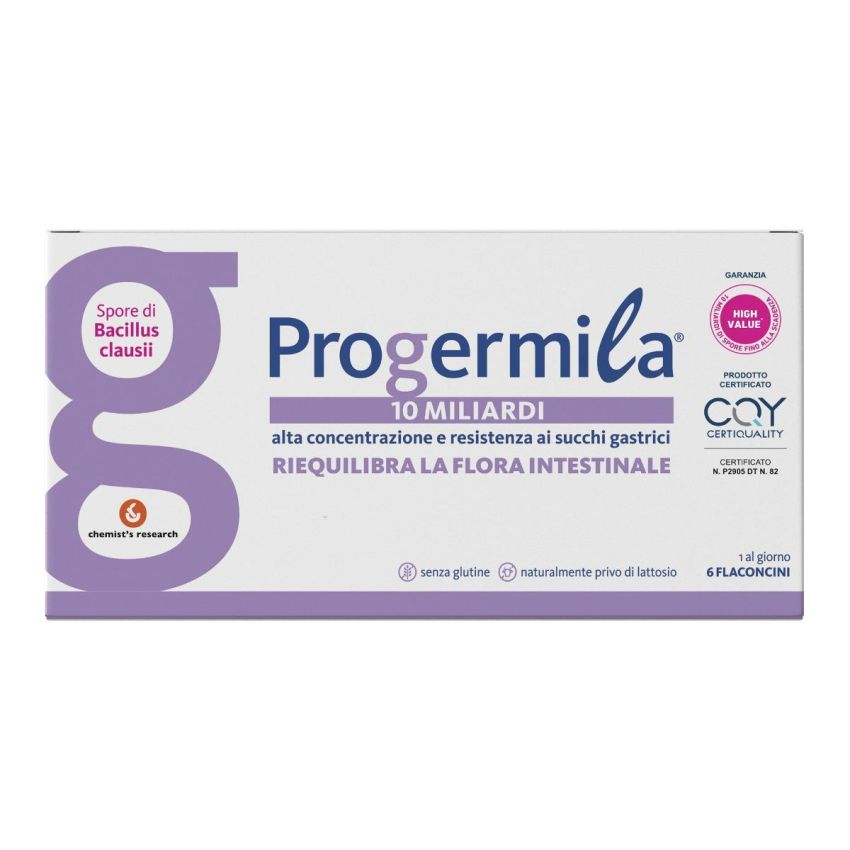 Progermila Probiotico 10 Miliardi - 6 Flaconcini da 10ml