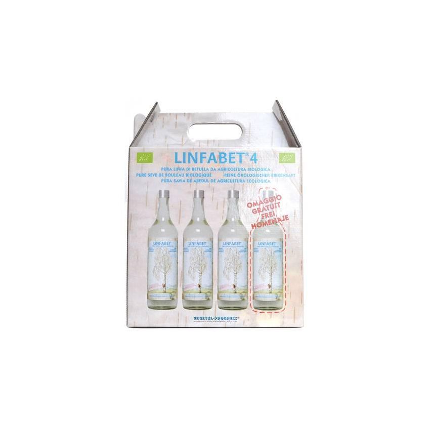 Linfabet - Set di 4 Bottiglie di Estratto di Betulla, 2800ml