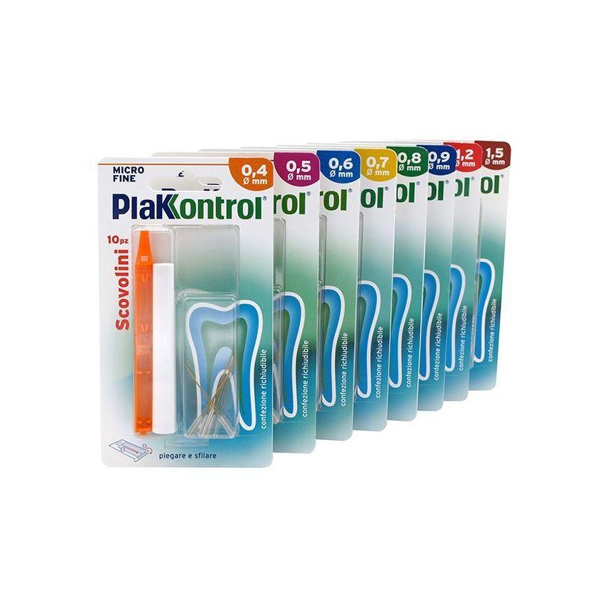 Plakkontrol Scovolini Interdentali 0,7mm - Pacco da 10 Pezzi