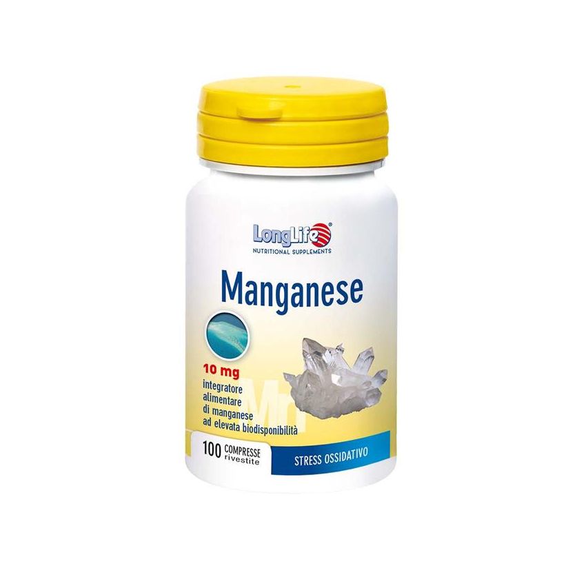LongLife Manganese Supplemento di 10mg - 100 Compresse