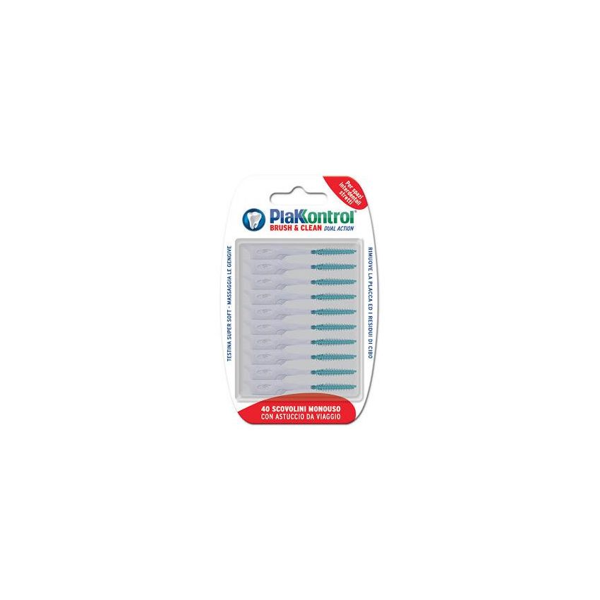 Plakkontrol Brush & Clean - Scovolini per Spazi Stretti, 40 Pezzi