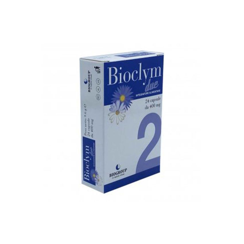 Bioclym Due - Integratore Naturale per Menopausa, 400mg, 24 Capsule