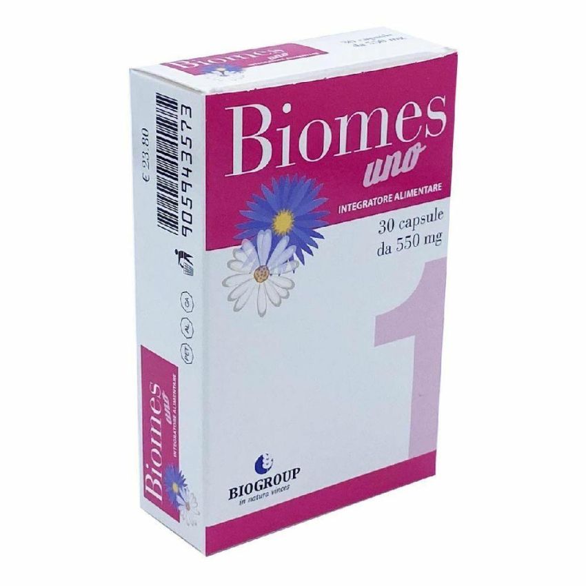 Biomes Uno - Integratore Alimentare Digestivo - 30 Capsule da 550mg