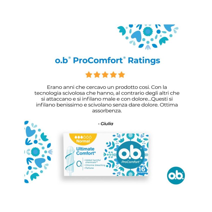Ob Normal - Confezione da 16 Pezzi Assorbenti Interni