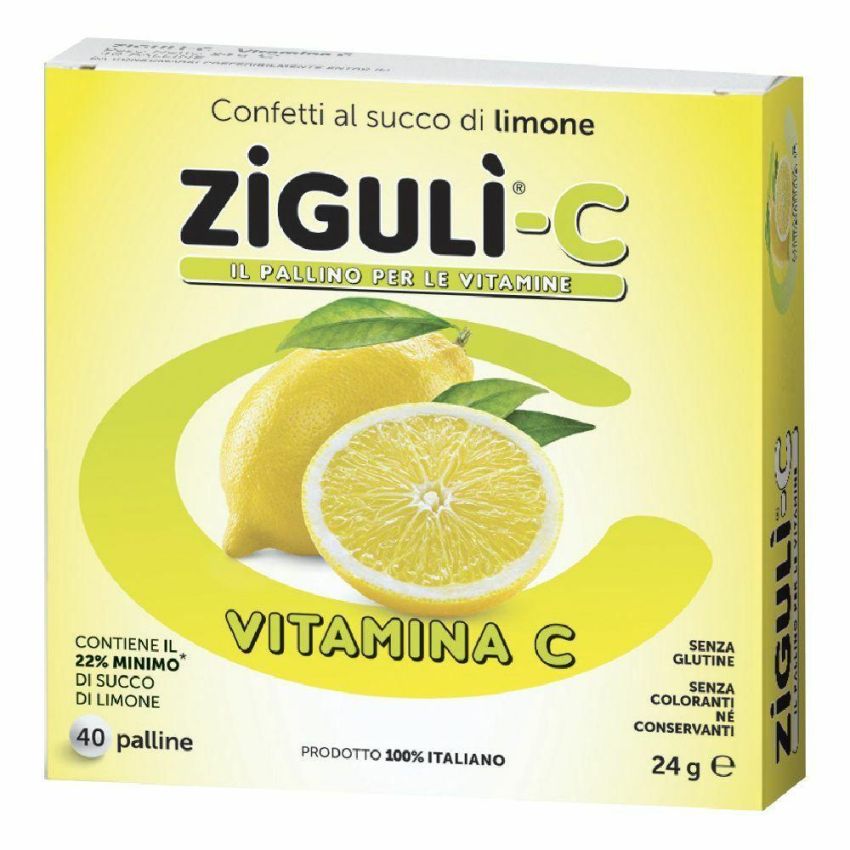 Zigul-C Confetti al Limone - Pacco da 40 Pezzi, 24g