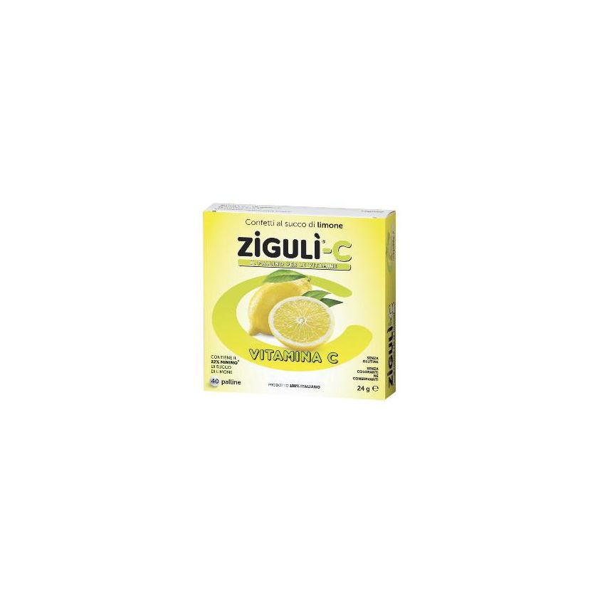 Zigul-C Confetti al Limone - Pacco da 40 Pezzi, 24g