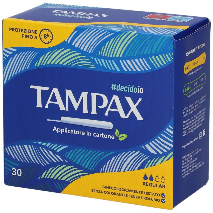 Tampax Regular - Scatola Blu, Confezione da 30 Pezzi
