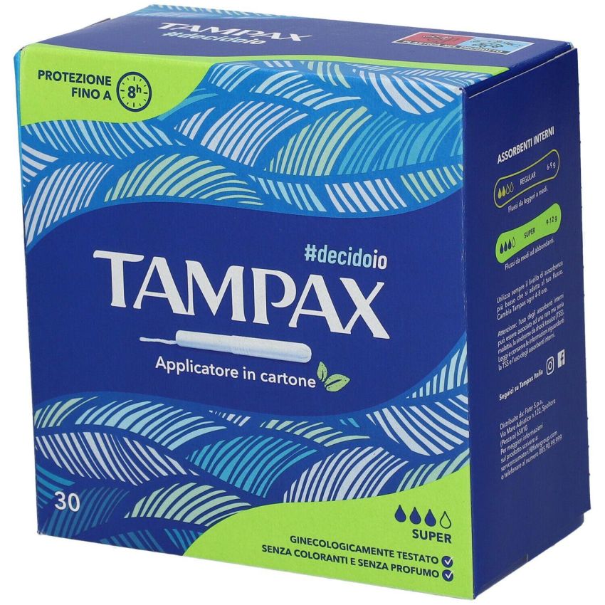 Tampax Super Assorbenti in Scatola Blu - Confezione da 30 Pezzi