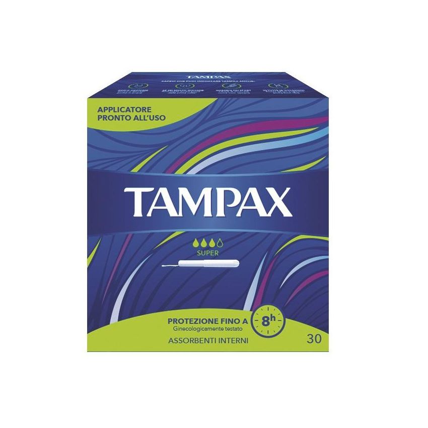 Tampax Super Assorbenti in Scatola Blu - Confezione da 30 Pezzi