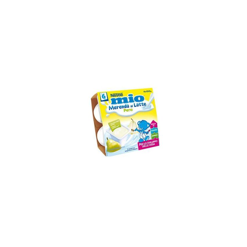 Nestl√® Mio Merenda - Pappa Plus Pera per Baby da 6 Mesi, Confezione da 4x100g
