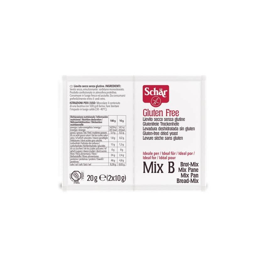 Schar Lievito Secco per Panificazione, 2 Pacchetti da 10g