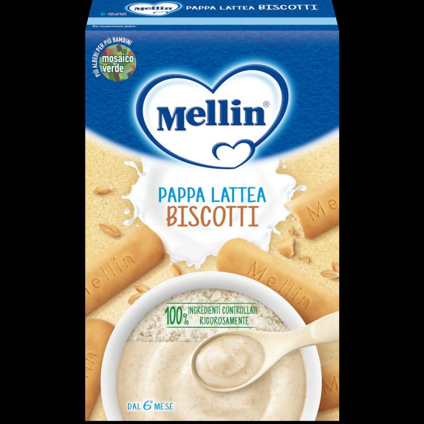 Mellin Pappa Lattea con Gusto di Biscotti - 250g