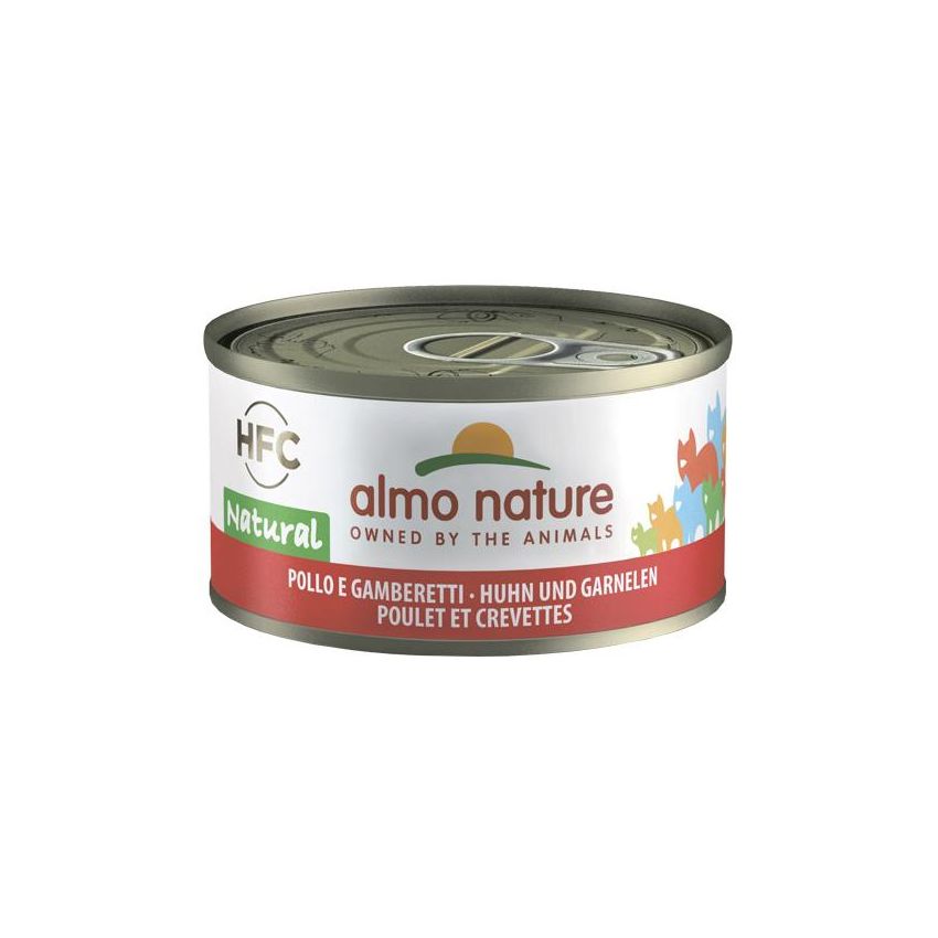 Almo Nature HFC Natural - Cibo Umido per Gatti con Pollo e Gamberetti 70g