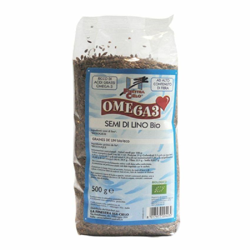Omega 3 Bio Semi di Lino 500g - La Finestra Sul Cielo