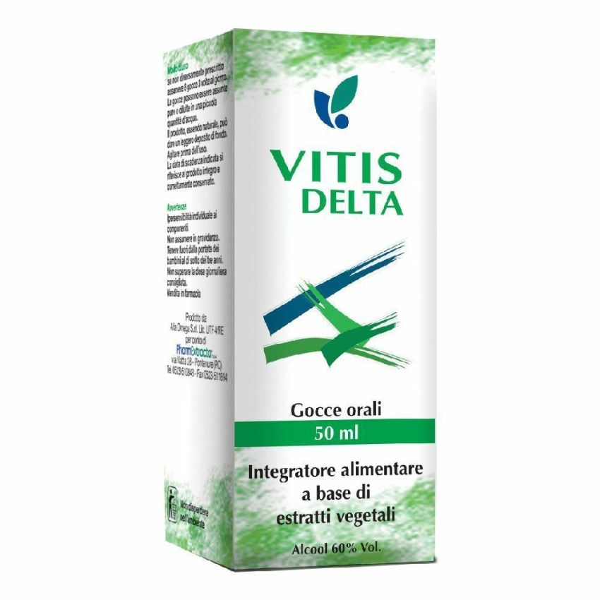 Vitis Delta Soluzione Idroalcolica per Igienizzazione e Cura Dentale, 50ml