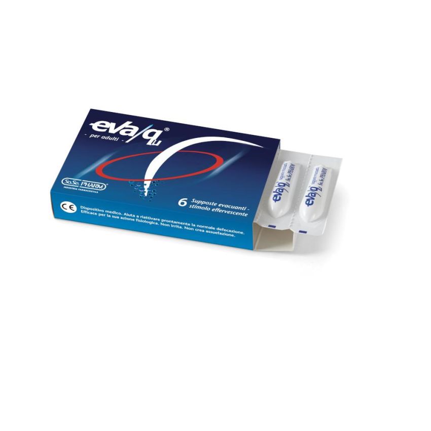 Eva Qu - Supposte Effervescenti, Confezione da 6 Pezzi