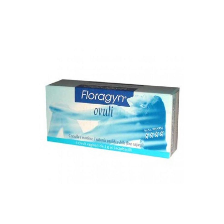 Floragyn Ovuli Vaginali - 12g, Confezione da 6 Pezzi