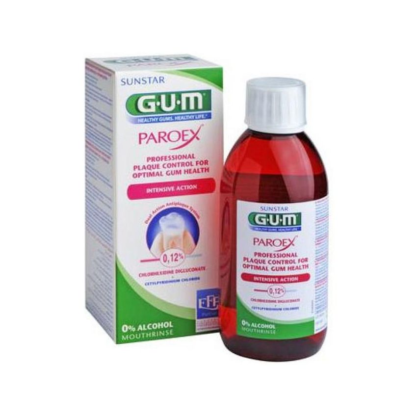 Collutorio Gum Paroex 0,12% CXH, Flacone da 300ml