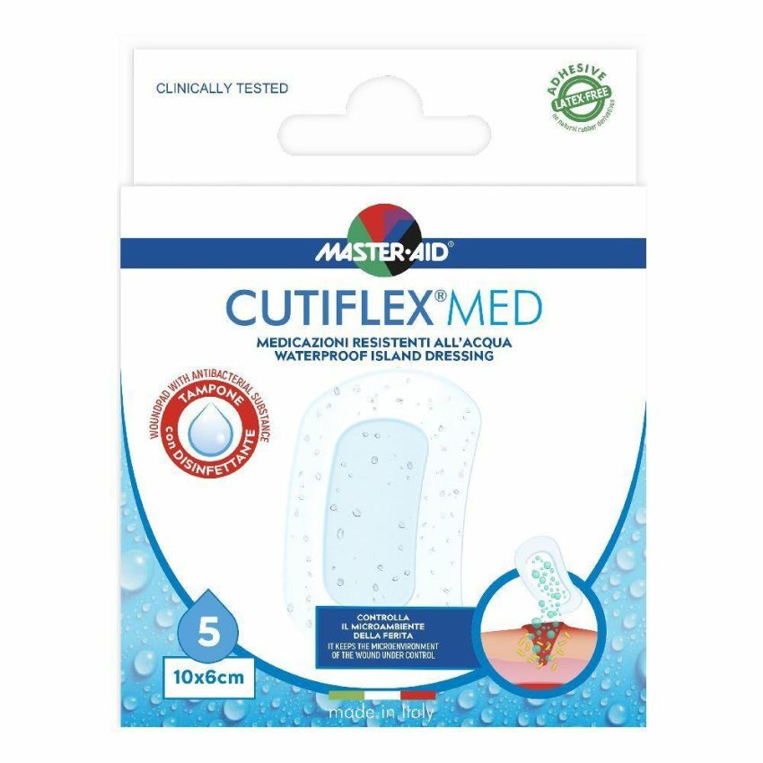 Master-Aid Cutiflex Cerotti Adesivi Sterili 10x6 cm, Confezione da 5