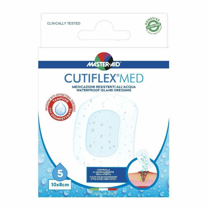 Master-Aid Cutiflex Cerotti Guarigione Rapida 10x8 - Pacco da 5