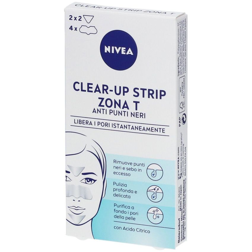 Nivea Visage Strips T-Zona - Cerotti Rimuovi Punti Neri 6 Pezzi