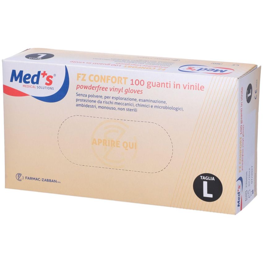 Guanto in Vinile Large Senza Polvere - Pacco da 100 Pezzi