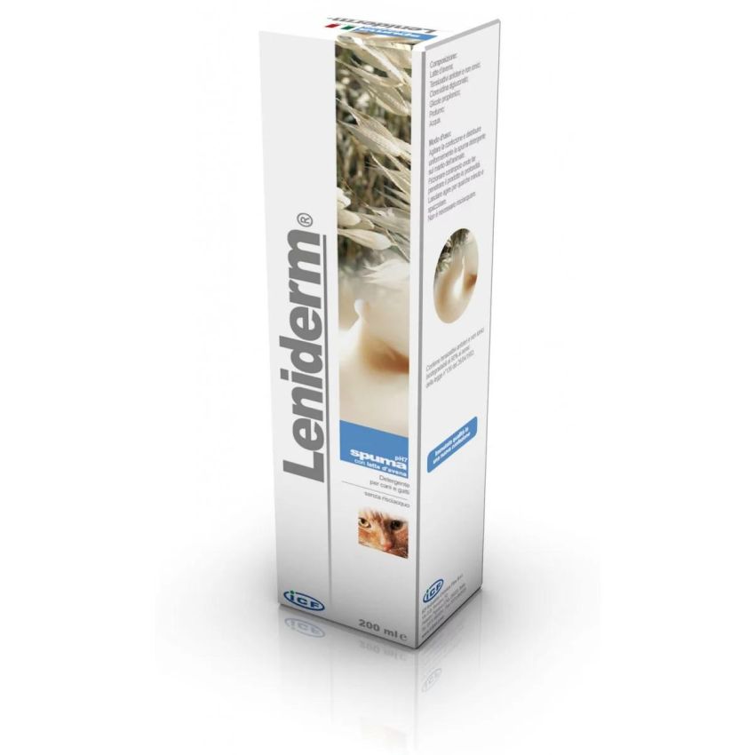 Leniderm Spuma Detergente Delicata per Cani - 200ml