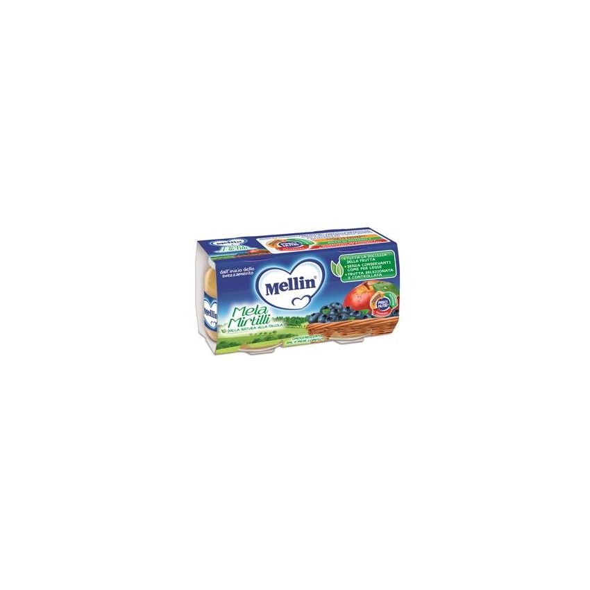 Mellin Omogeneizzato di Mela, Banana e Mirtillo 2x100g