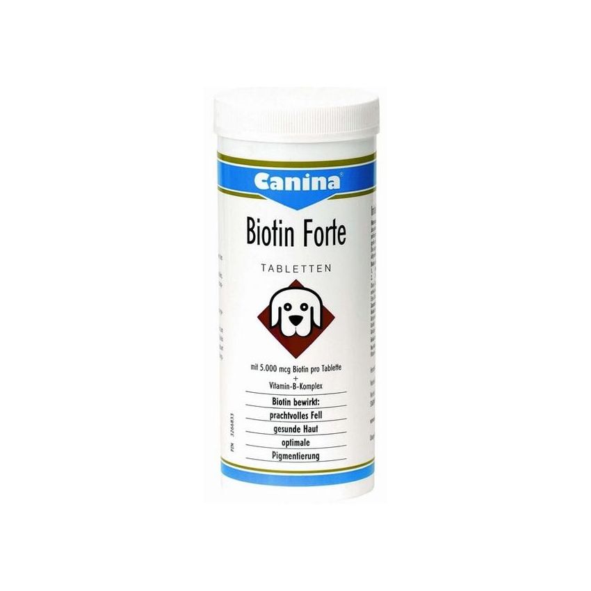 Canina Biotin Forte - Integratore per Cani con 60 Tavolette