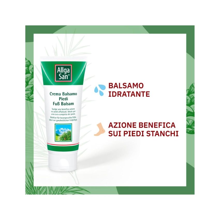 AllgaSan Balsamo Crema per Piedi Secchi e Affaticati, 100ml