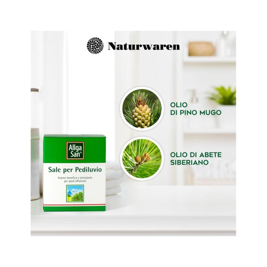 AllgaSan Sale Aromatizzato per Pediluvio al Pino Mugo - 10 Bustine