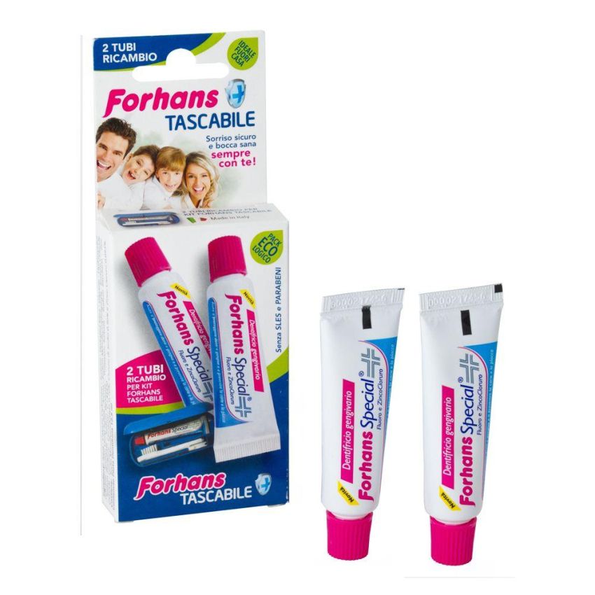 Forhans Travel Kit con Dentifricio Doppio, 2 pezzi da 12,5ml