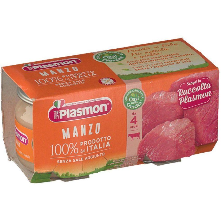 Plasmon Manzo Omogeneizzato in Doppio Pack da 80g
