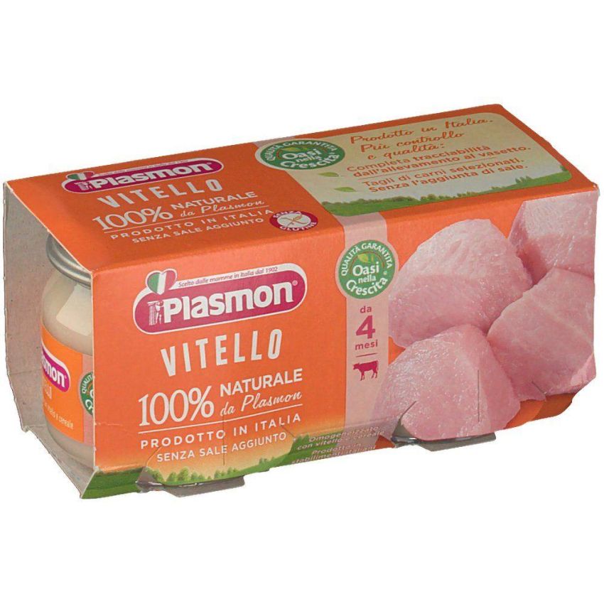 Plasmon Vitello Omogeneizzato - Pacco Doppio da 80g