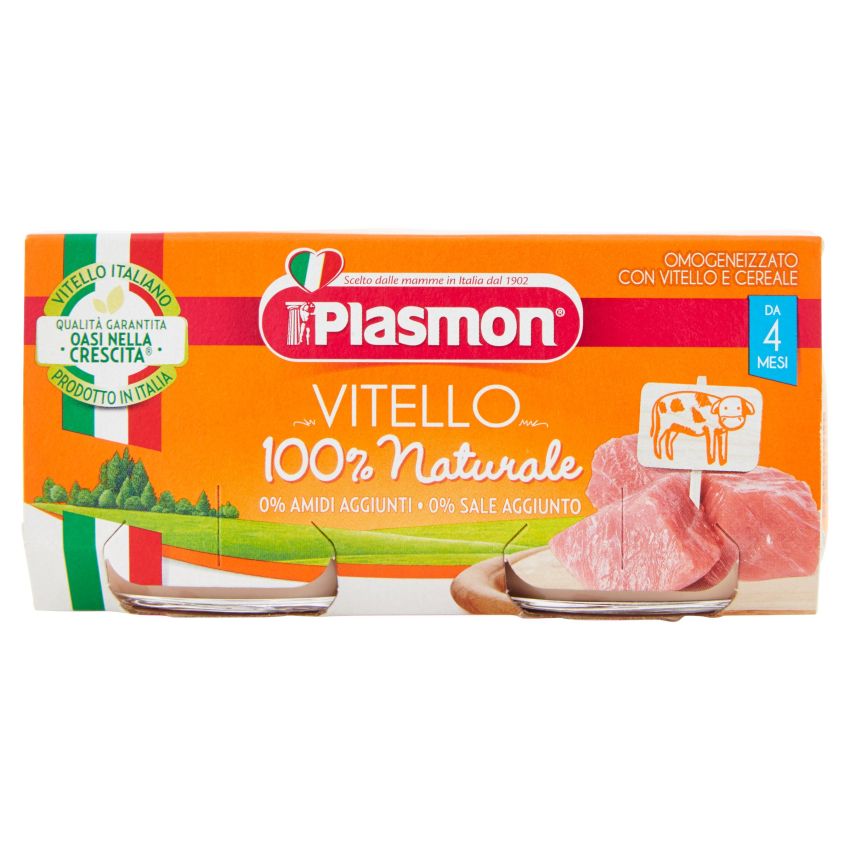 Plasmon Vitello Omogeneizzato - Pacco Doppio da 80g