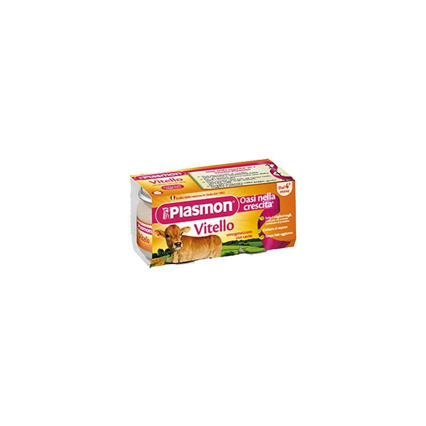 Plasmon Vitello Omogeneizzato - Confezione da 2 Pezzi, 120g ciascuno
