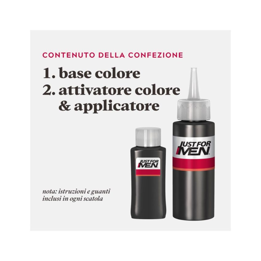 Just For Men - Shampoo Colorante per Capelli Castano Chiaro, 30ml