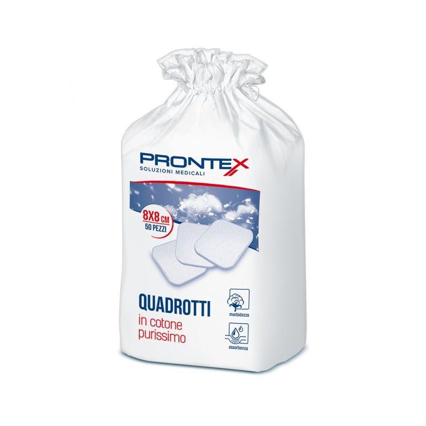 Prontex Quadrotti di Cotone Idrofilo - Confezione da 50 Pezzi
