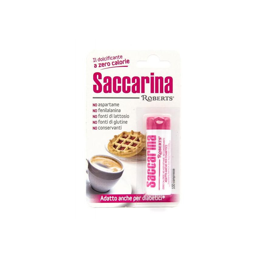 Roberts Saccharin Dolcificante - Confezione da 100 Pezzi
