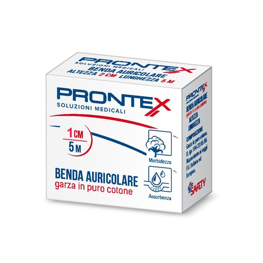 Prontex Benda Adesiva Auricolare da 5m x 1cm