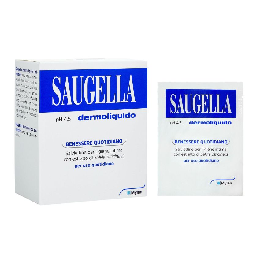 Saugella Salviette Monodose in Bustine - Pacco da 10 Pezzi