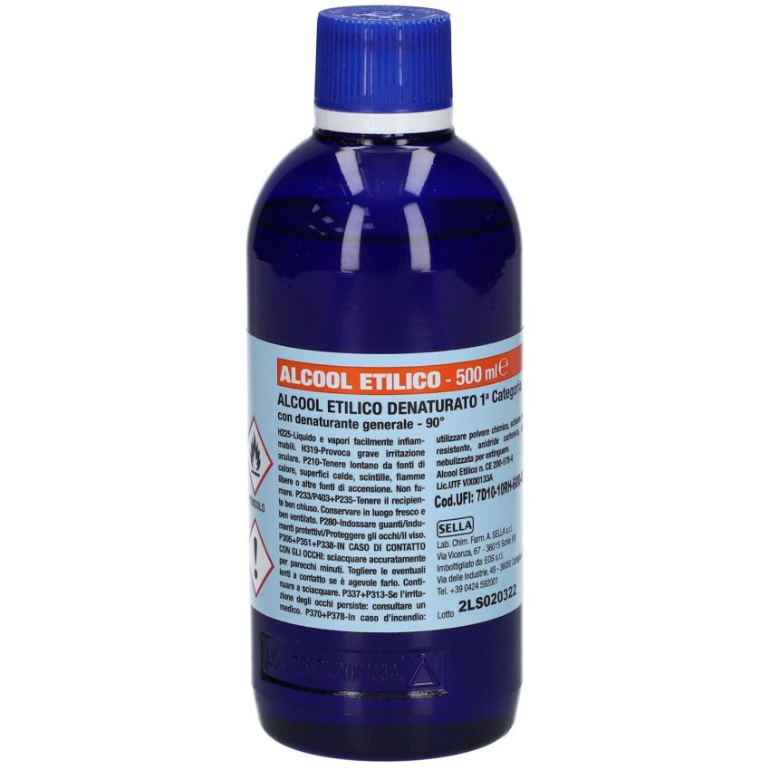 Denaturato Sella Alcool Etilico - Flacone da 500ml