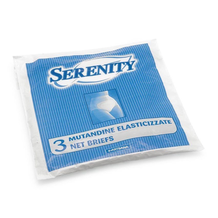 Serenity Mutandine in Rete, Taglia M, Pacco da 3 Pezzi