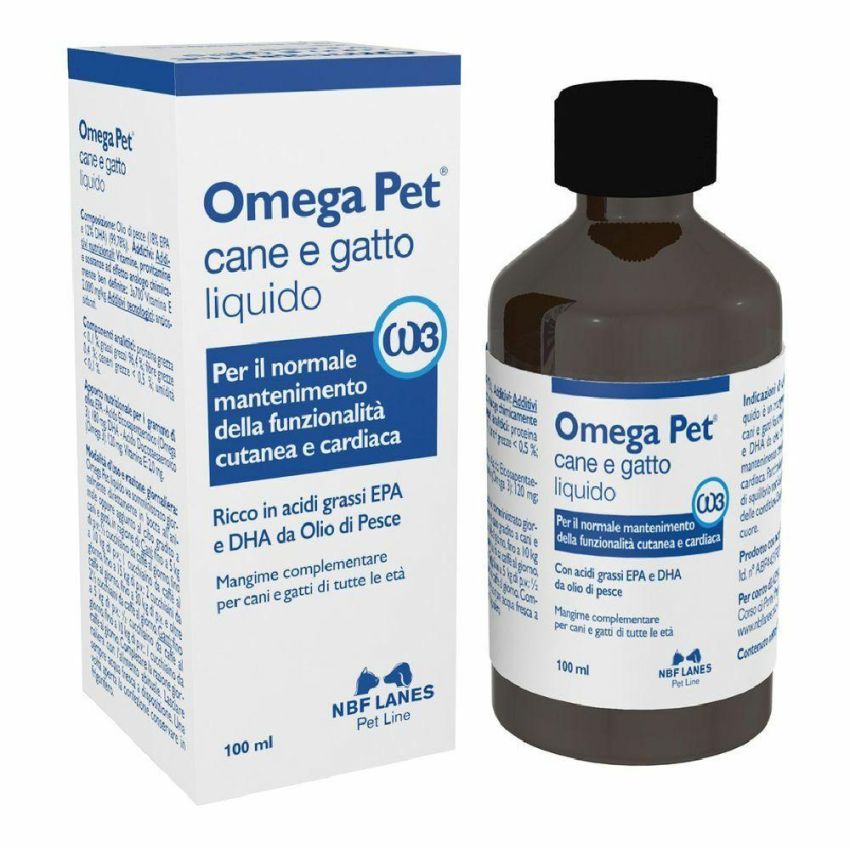 Omega Pet: Integratore Alimentare Premium per Cani e Gatti - 100ml