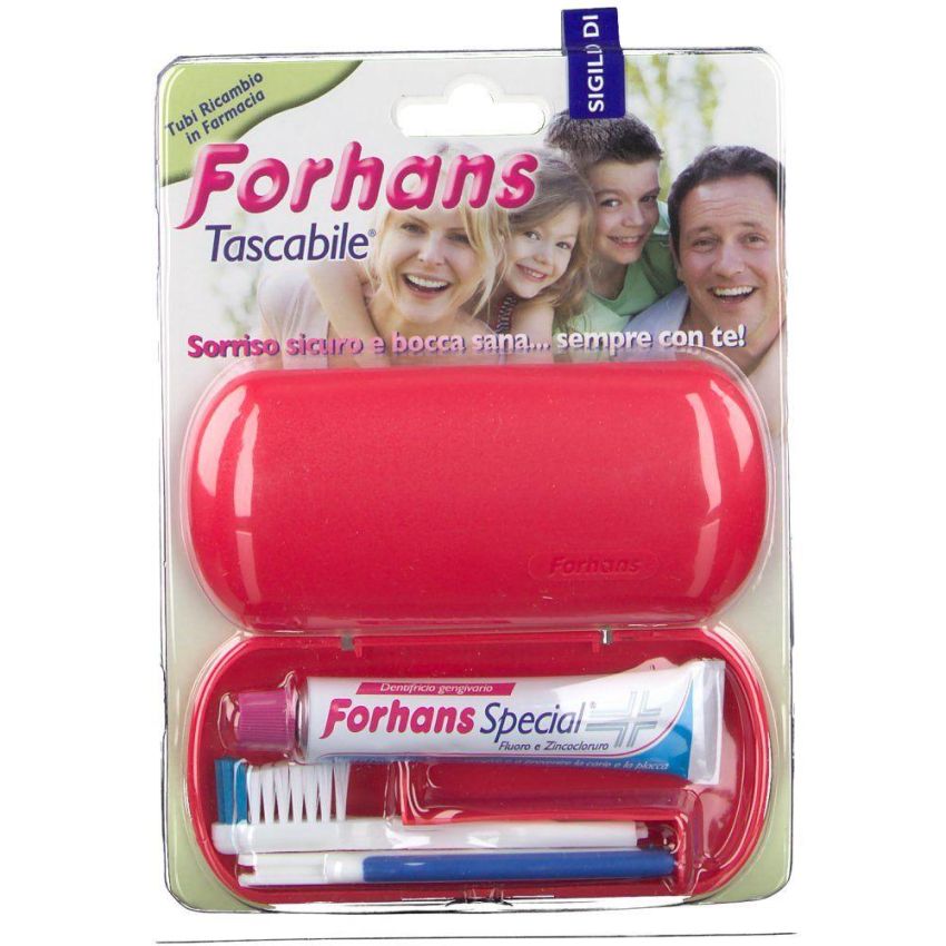 Forhans Kit da Viaggio Portatile: Spazzolino + Dentifricio 12,5ml