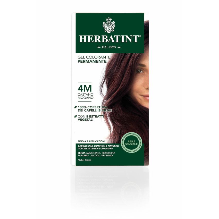 Herbatint Tintura Gel Permanente per Capelli in 4M Castano Mogano - 150ml