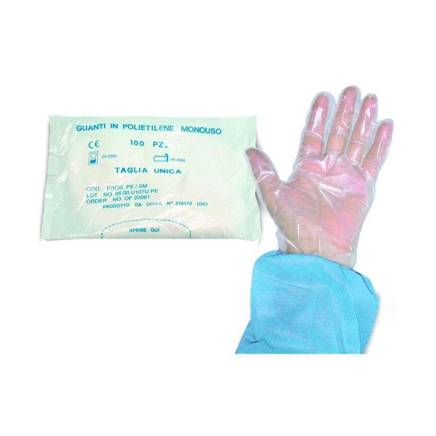 Guanti Monouso in PVC di Sicurezza - Confezione da 100 Pezzi