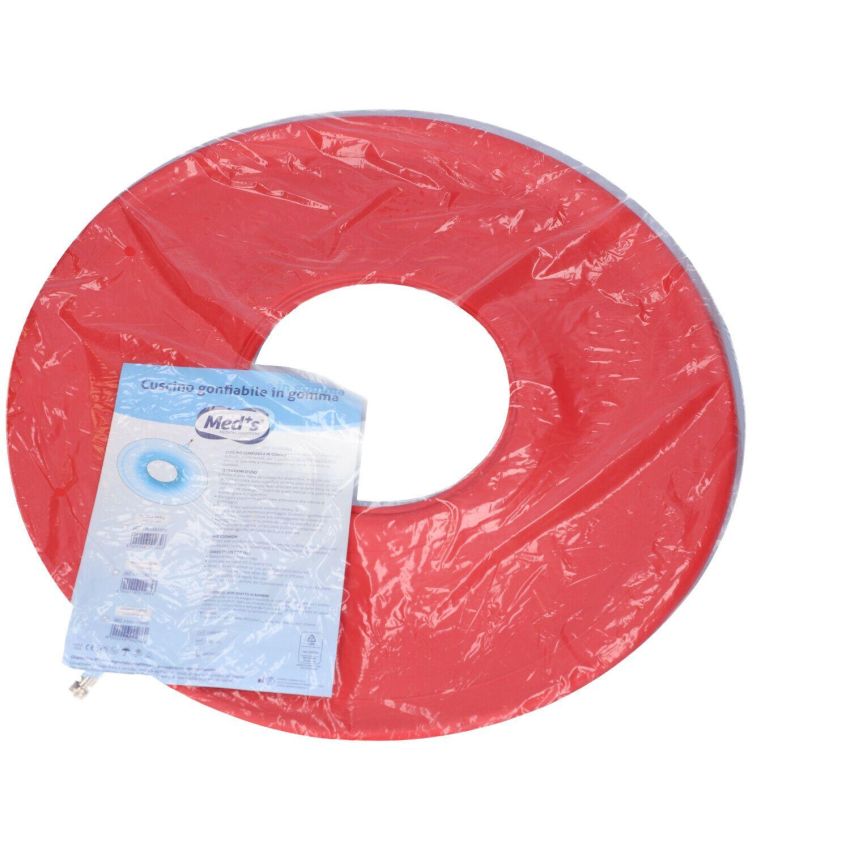 Cuscino Pneumatico Antidecubito Ciambella Rossa, 45cm