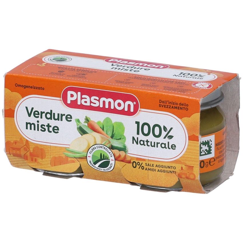Omogeneizzato Plasmon di Verdure Miste per Bambini da 4-6 Mesi - Pack da 2x80g