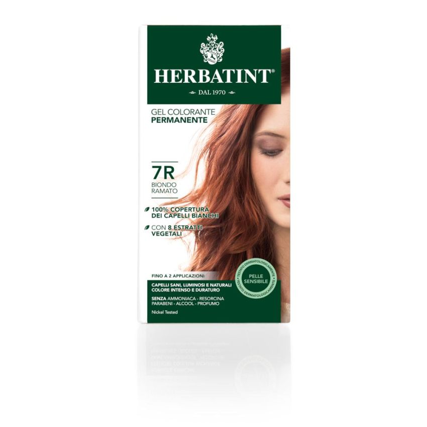 Herbatint Tintura Gel Permanente per Capelli in 7R Biondo Ramato, 150ml